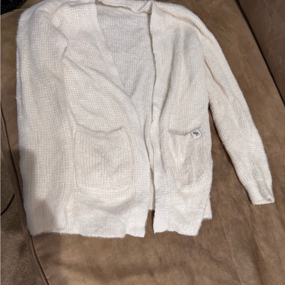 Abercrombie Kids Cream Cardigan Sweater
